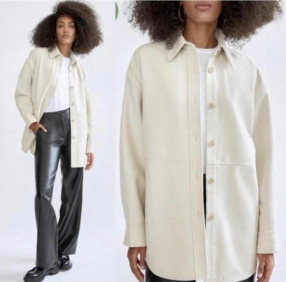Aritzia Babaton Pelli Shirt Jacket “unreal” vegan leather. Size S